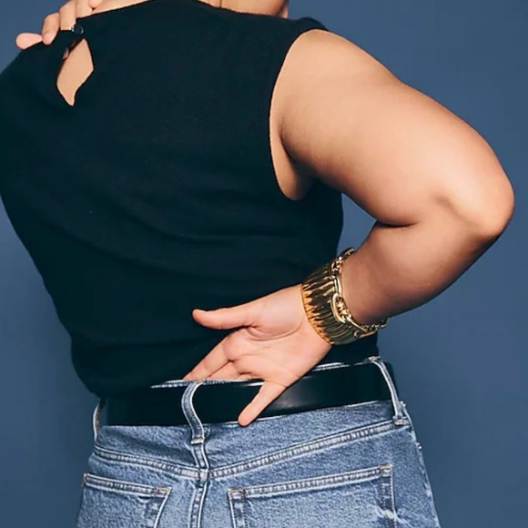 NWT J.Crew Featherweight cashmere-blend fitted sweater shell in Black - Picture 3 of 7